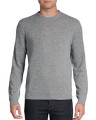 Saks Fifth Avenue Black Cashmere Crewneck Sweater - Lyst