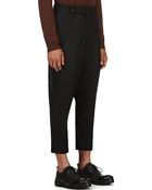 Rick Owens Black Cropped Astaire Jodhpur Trousers - Lyst