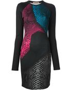 Christopher Kane Snake Print Stretch Dress - Lyst