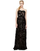 Erin Fetherston Gemma Velvet Floral Mesh Gown - Lyst