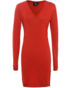 McQ by Alexander McQueen Zip V-Neck Dress - Lyst