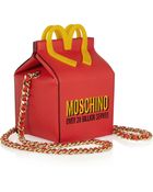 Moschino Embroidered Leather Shoulder Bag - Lyst