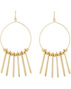 Kenneth Jay Lane Triangular Pendant Hoop Earrings - Lyst