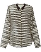 Forte Forte Geometric Print Sheer Blouse - Lyst