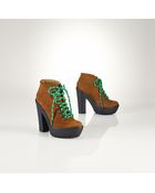 Polo Ralph Lauren Suede Helene Bootie - Lyst