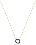 Michael Kors Gold-Tone Circle Pendant Necklace - Lyst