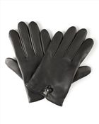 Jaeger Cropped Leather Gloves - Lyst