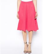 Asos Midi Skirt In Ponte With Pocket Detail - Lyst