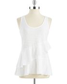 DKNY Ruffle Tank - Lyst