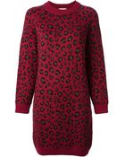Tak.ori Leopard Print Sweater Dress - Lyst