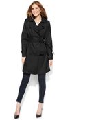 London Fog Petite All-Weather Hooded Trench Coat - Lyst