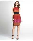 M Missoni Red Stretch Cotton Blend Mesh Back Out Sleeveless Knit Dress - Lyst