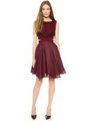Giambattista Valli Beaded Cutout Dress - Burgundy - Lyst