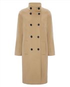 Jaeger Wool Cashmere Funnel Neck Coat - Lyst