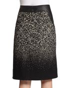 Lafayette 148 New York Bruna Leathertrimmed Skirt - Lyst