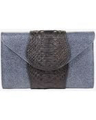 Khirma Eliazov Babo Watersnake/Stingray Clutch: Midnight - Lyst