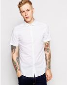 Ben Sherman Shirt With Polka Dot Short Sleeves - Lyst