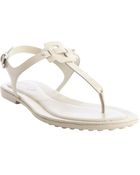 Tod's Bone Leather Anklestrap Sandals - Lyst