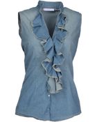 Aglini Denim Shirt - Lyst