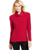 Calvin Klein Jeans Long-Sleeve Cowl-Neck Sweater - Lyst