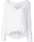10 Crosby Derek Lam Draped Front Tshirt - Lyst