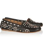 Isabel Marant Cherry Embellished Leather Loafers - Lyst
