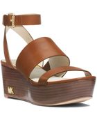Michael Kors Poesy Leather Sandal - Lyst