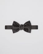 Saint Laurent Silver Stripe Bow Tie - Lyst