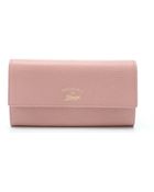 Gucci Blush Leather Snap Button Continental Wallet - Lyst