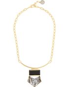 Gemma Redux 18-Karat Gold-Plated Resin Necklace - Lyst