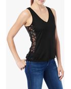 7 For All Mankind Lace Panel Tank - Lyst