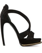 Alexander McQueen 'Armadillo' Chain Trim Sandals - Lyst