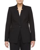 Michael Kors Cutout Lapel Bias-Cut Wool Jacket - Lyst
