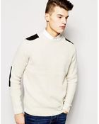 Brave Soul Bravesoul Plain Waffle Sweater Pu Patch - Lyst