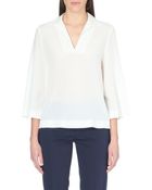 Etro Silk V-Neck Top - Lyst