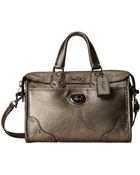 Coach Metallic Leather Rhyder 24 - Lyst