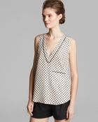 Marc By Marc Jacobs Top Block Print Silk - Lyst