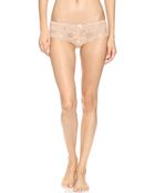 Eberjey Isabella Lace Thong - Nude - Lyst