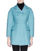 Chictopia Double Breasted Wool Blend Cinch Coat - Lyst