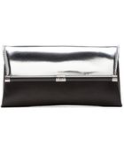 Diane von Furstenberg Metallic Envelope Clutch - Lyst
