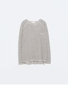 Zara T-Shirt With Front Pocket - Lyst
