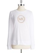 MICHAEL Michael Kors Petite Waffle Logo Tee - Lyst