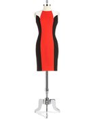 Calvin Klein Mixed Media Colorblock Dress - Lyst