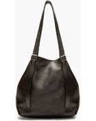 Maison Martin Margiela Black Pebbled Leather Tote Bag - Lyst