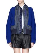 Sacai Windbreaker Front Zip Up Cardigan - Lyst