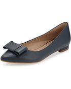 Andrew Stevens Robin Bow-Detailed Pointed-Toe Flat - Lyst