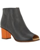 Maison Margiela Mirrored-Heel Peep-Toe Boots - Lyst