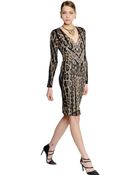 Roberto Cavalli Leopard Printed Viscose Jersey Dress - Lyst
