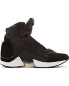 Ca By Cinzia Araia Black Leather High_top Sneakers - Lyst