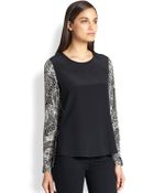 Diane von Furstenberg Louisa Blocked Silk Blouse - Lyst